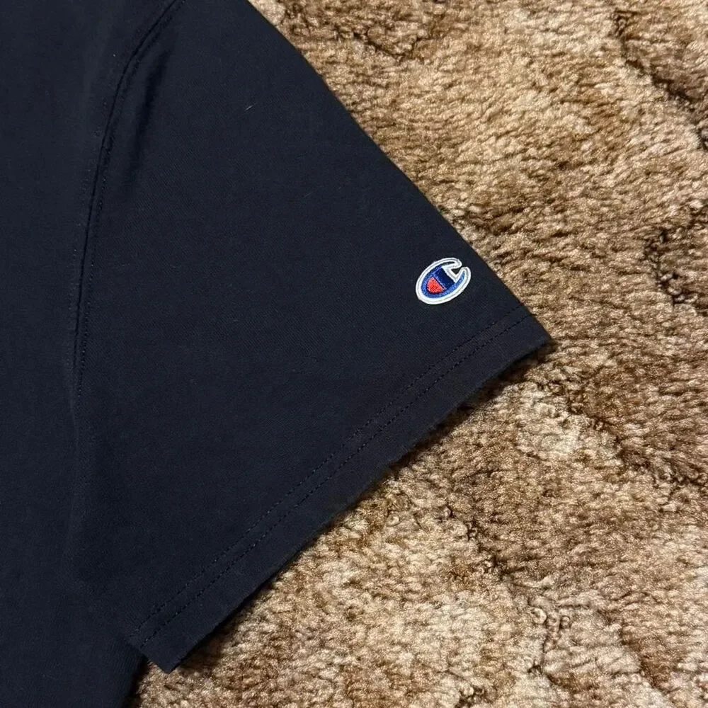 Champion Thread Logo T-Shirt Tee Black XLarge - Picture 3 of 6